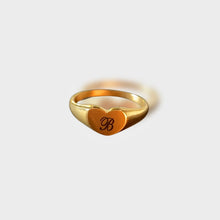 Load image into Gallery viewer, Heart Initial Ring
