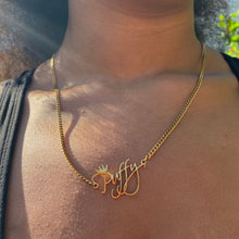 Load image into Gallery viewer, Script Cuban Link Name Necklace
