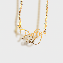 Load image into Gallery viewer, Script Singapore Chain Name Necklace
