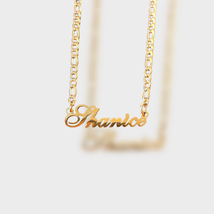 Classic Figaro Chain Name Necklace