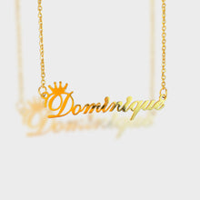 Load image into Gallery viewer, Classic Crown Name Necklace
